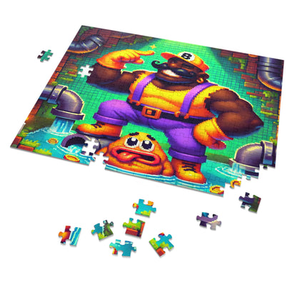 Ebony Fixer Jigsaw Puzzle with Custom Design Tin Container