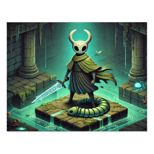Green Cloaked Hollow Hero Jigsaw Puzzle with Custom Design Tin Container