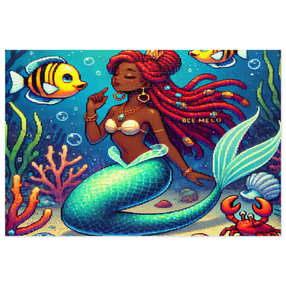 Melo Mermaid Jigsaw Puzzle with Custom Design Tin Container