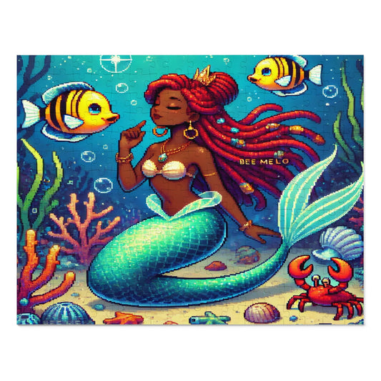 Melo Mermaid Jigsaw Puzzle with Custom Design Tin Container