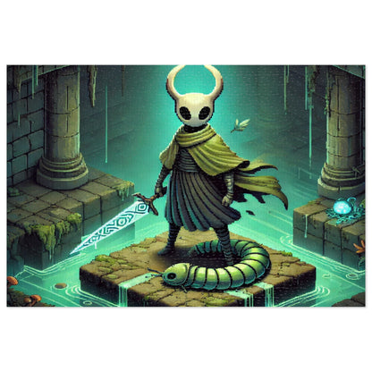 Green Cloaked Hollow Hero Jigsaw Puzzle with Custom Design Tin Container