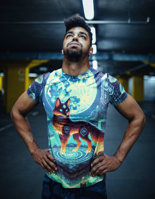 Cosmic Fox Unisex Cut & Sew Tee