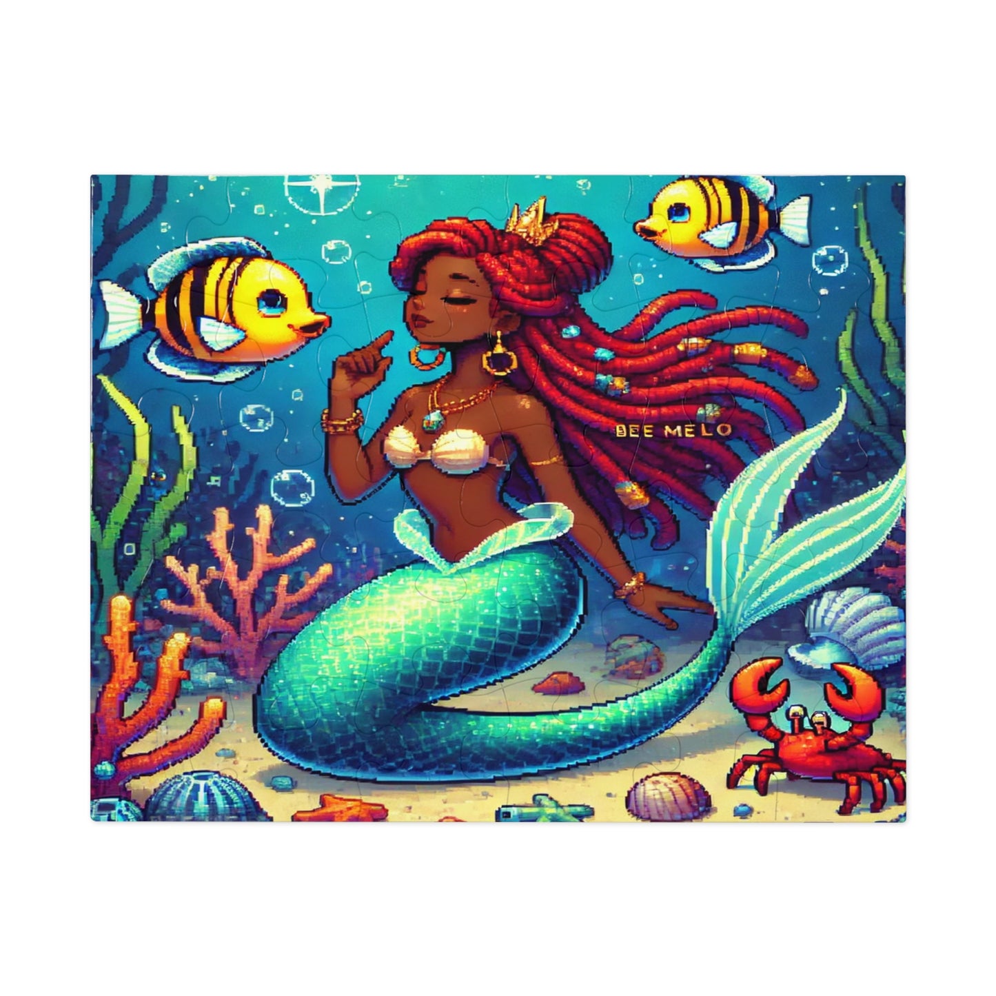 Melo Mermaid Jigsaw Puzzle with Custom Design Tin Container